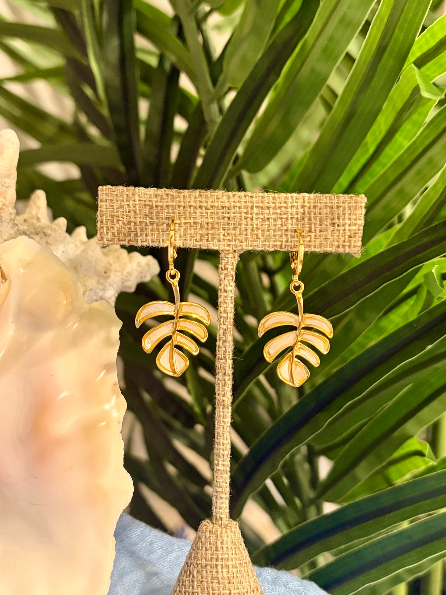 Palm Leaf Earrings