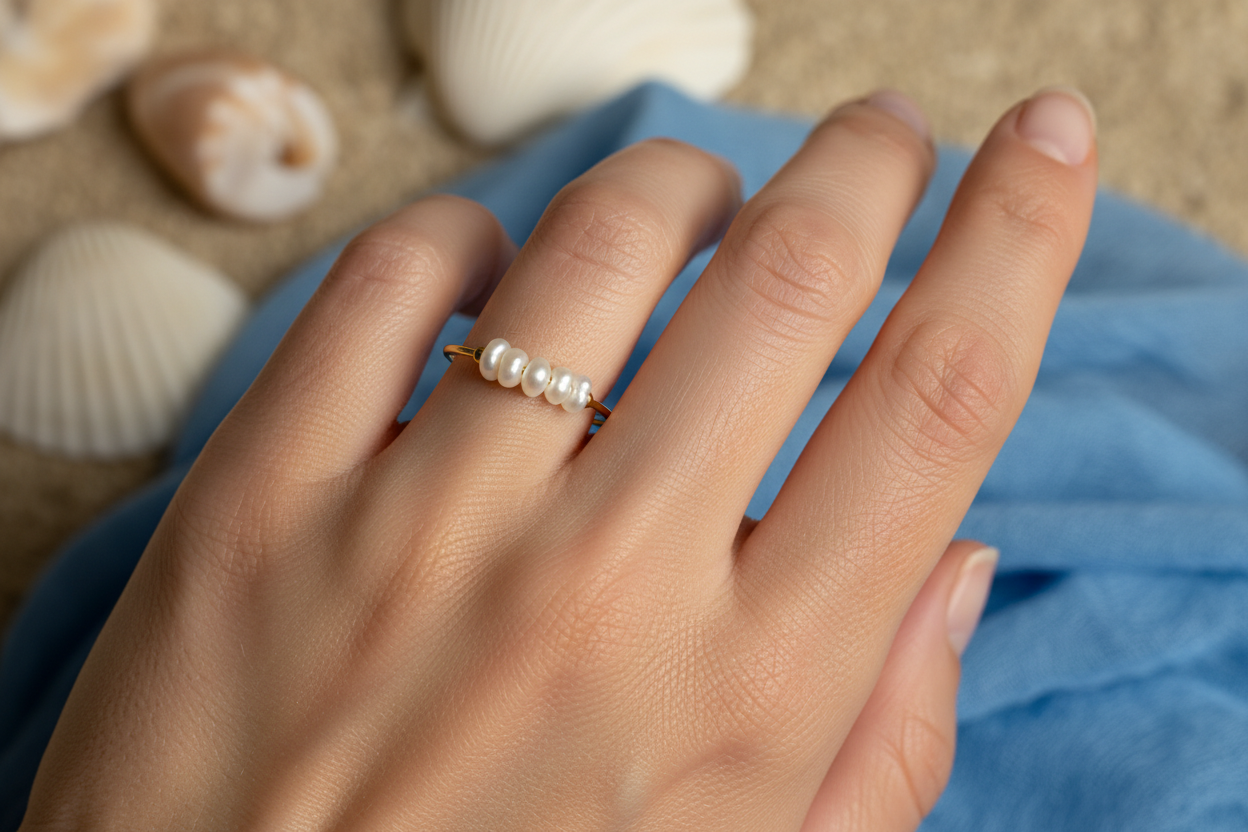 Tiny Pearls Ring