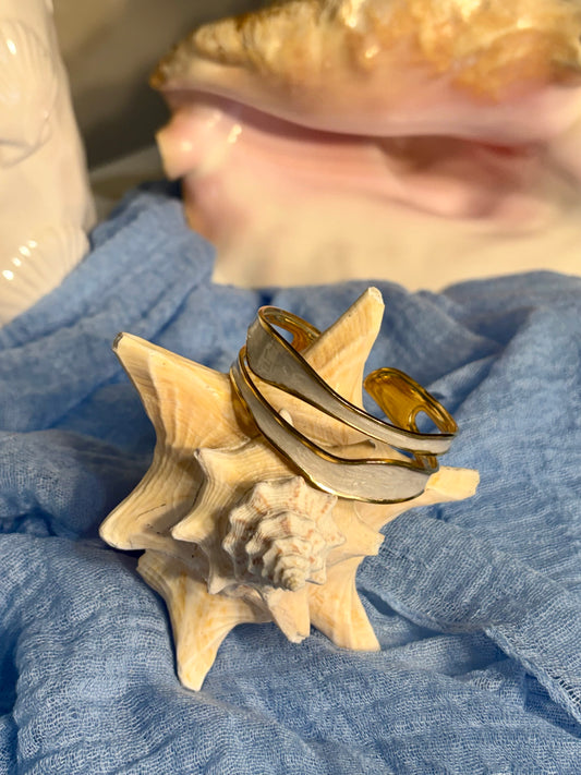 White Waves Cuff Bracelet