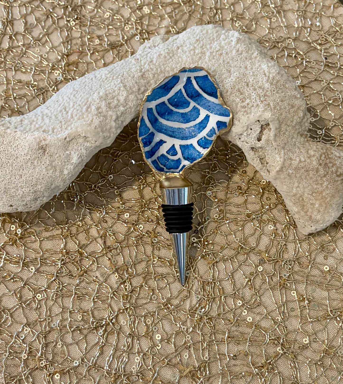 Oyster Shell Wine Stopper