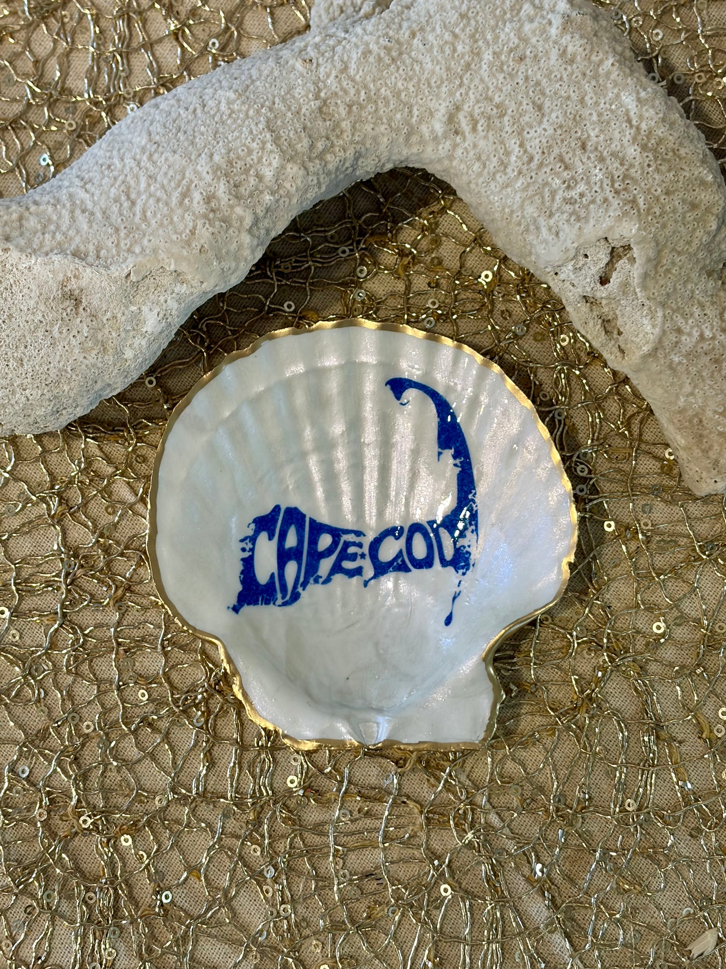 Cape Cod Scallop Shell Trinket Dish