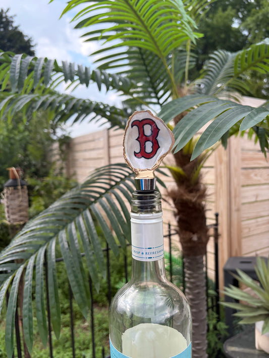 Boston Red Sox Oyster Shell Wine Stopper