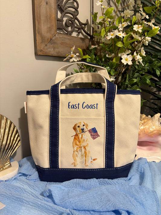 East Coast Patriotic Lab Tote Bag