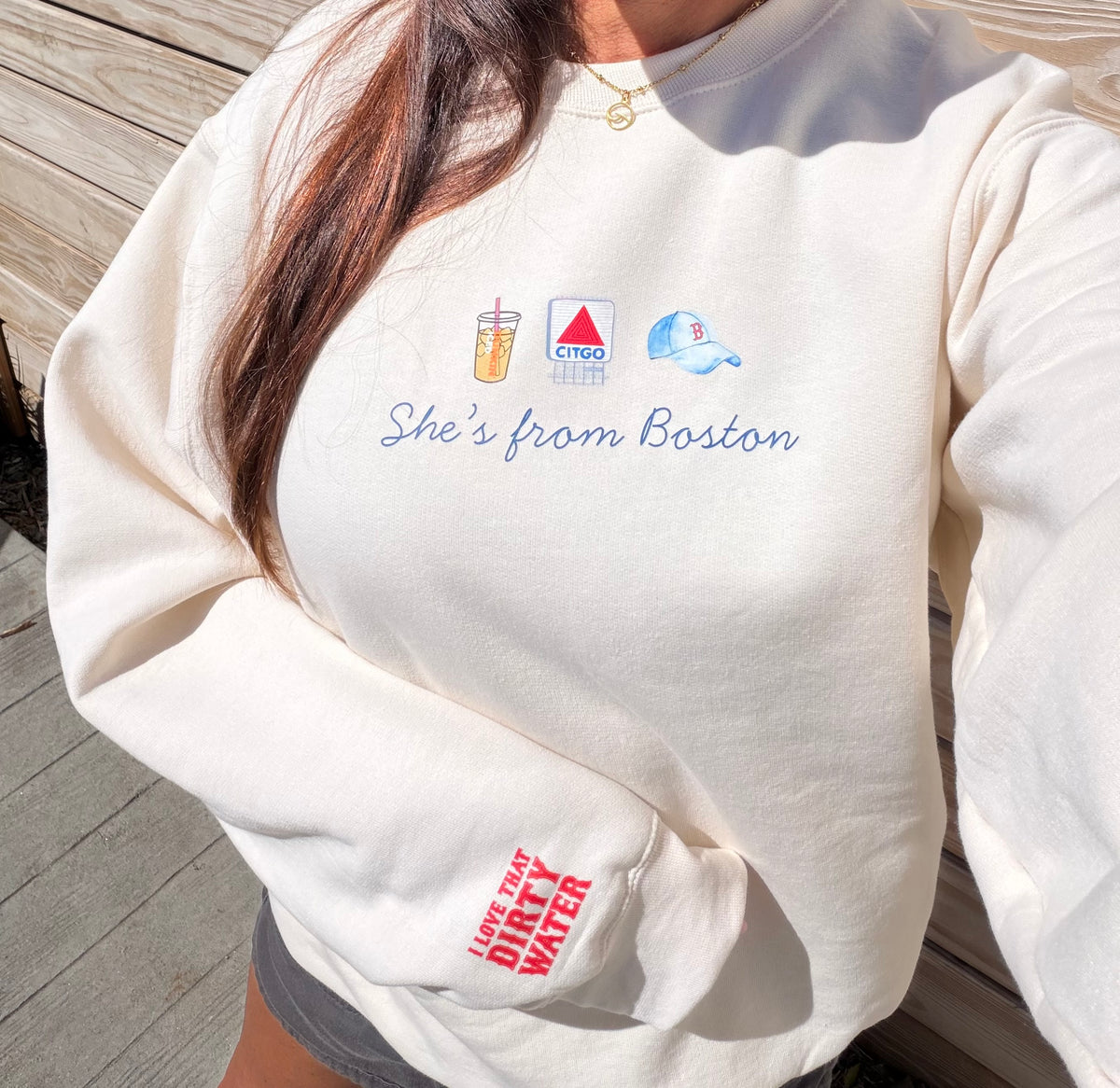 She’s from Boston Crewneck Sweatshirt