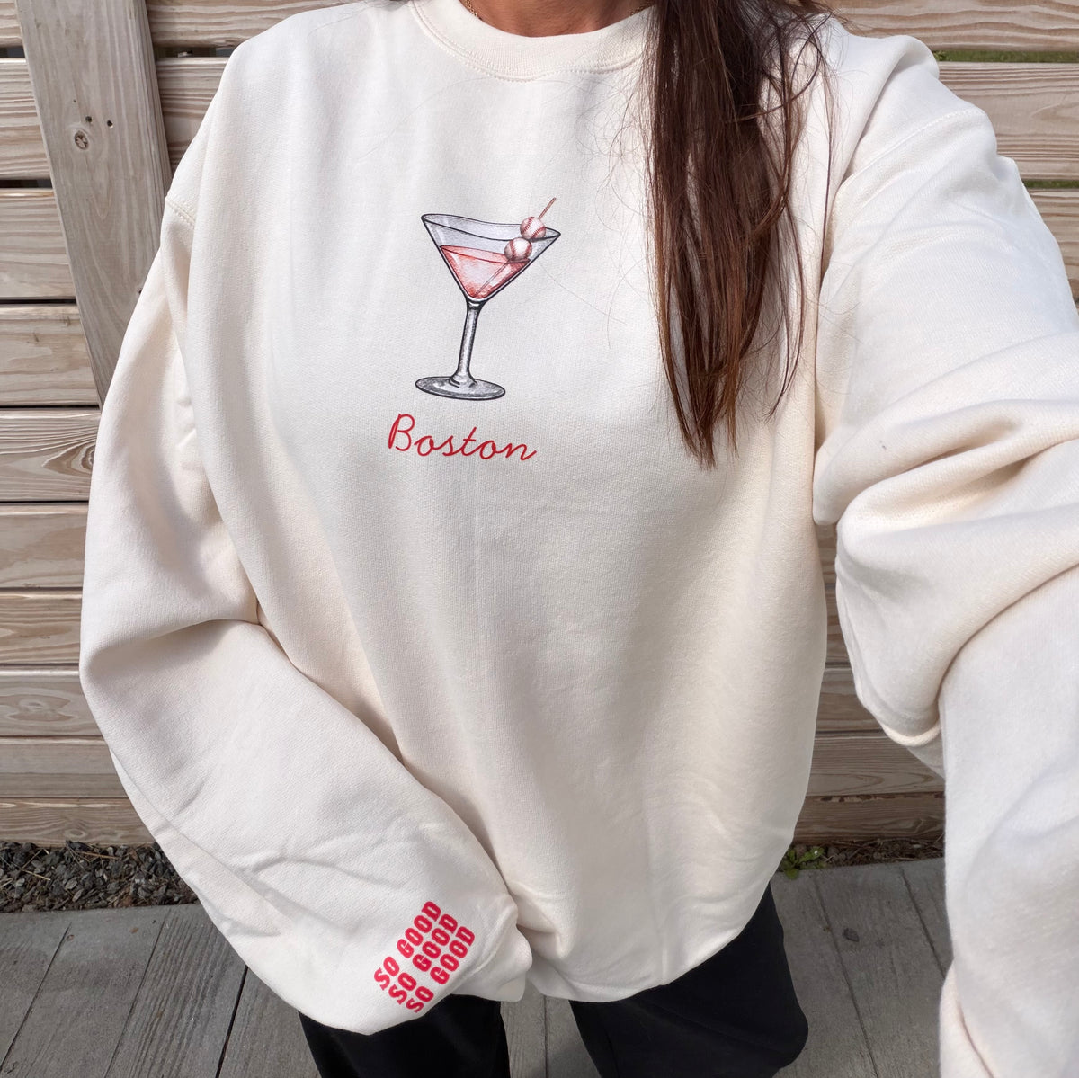 Red Sox Martini Crewneck Sweatshirt