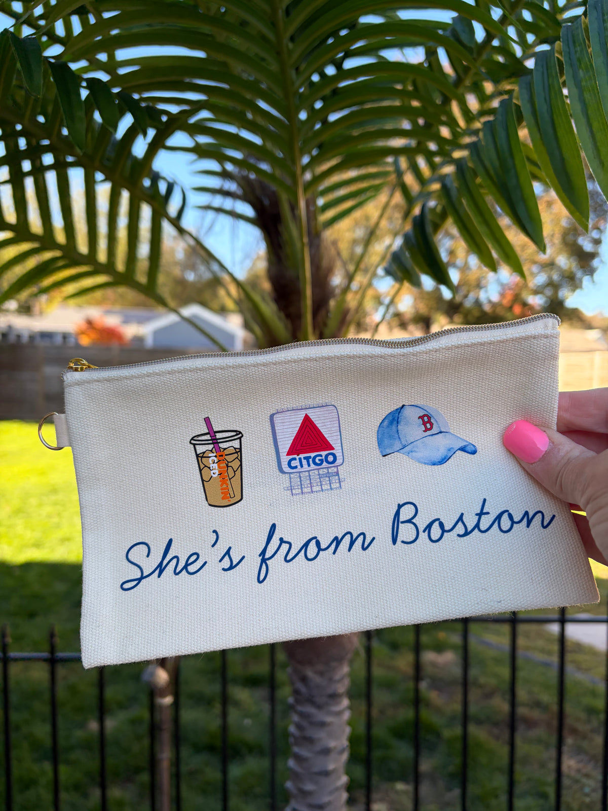 She’s from Boston Small Zippered Pouch