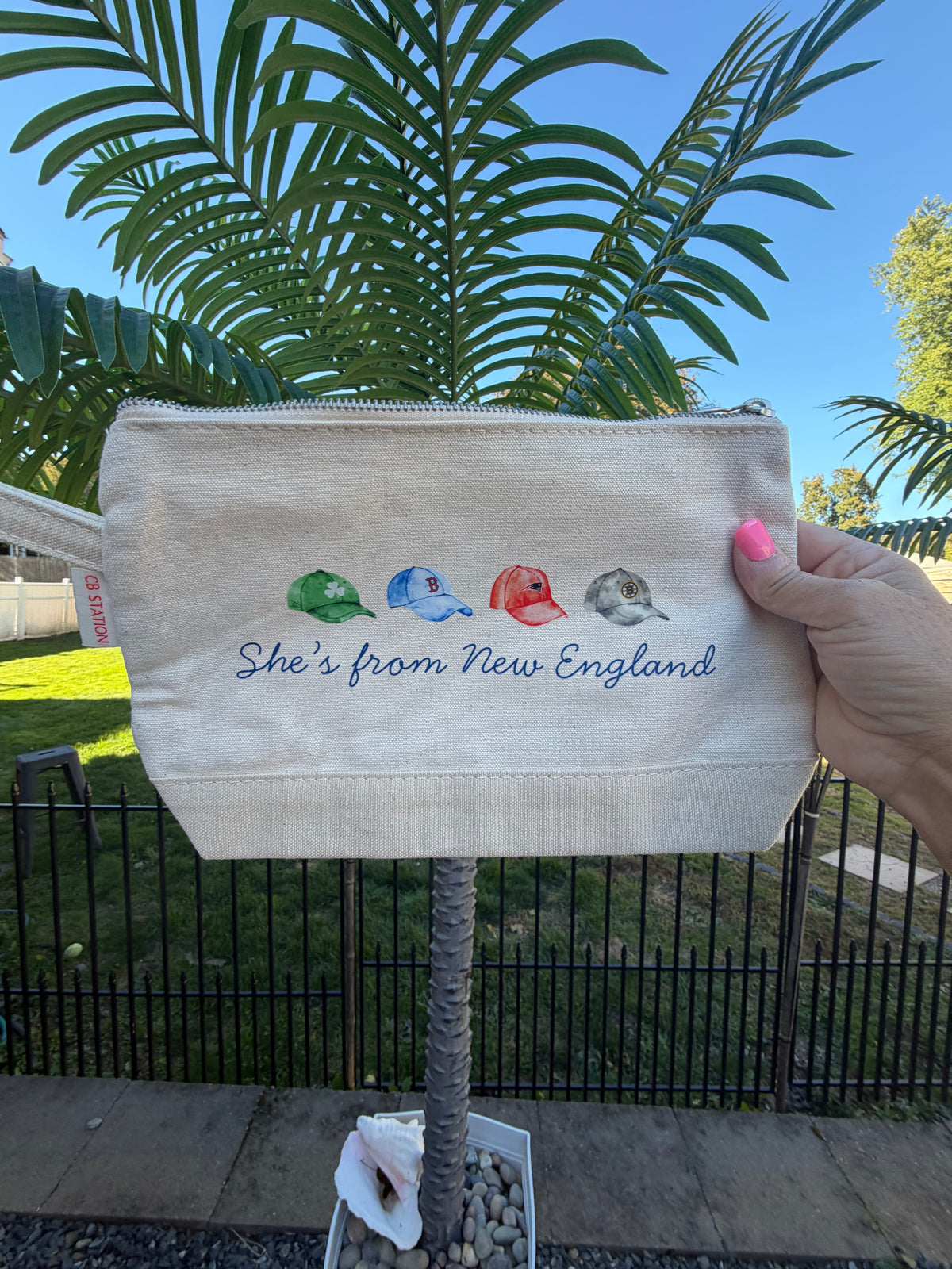 She’s from New England Zippered Pouch