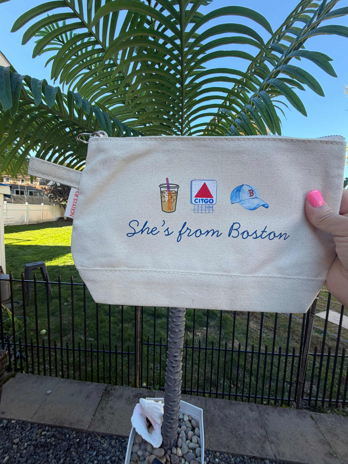 She’s from Boston Zippered Pouch