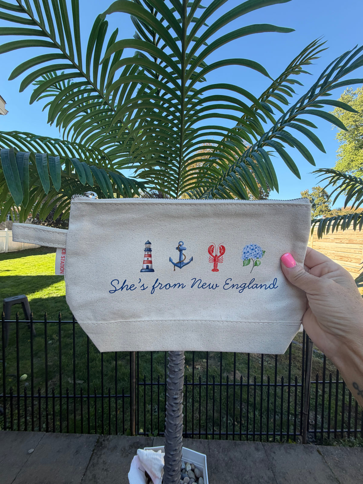 She’s from New England Coastal Zippered Pouch