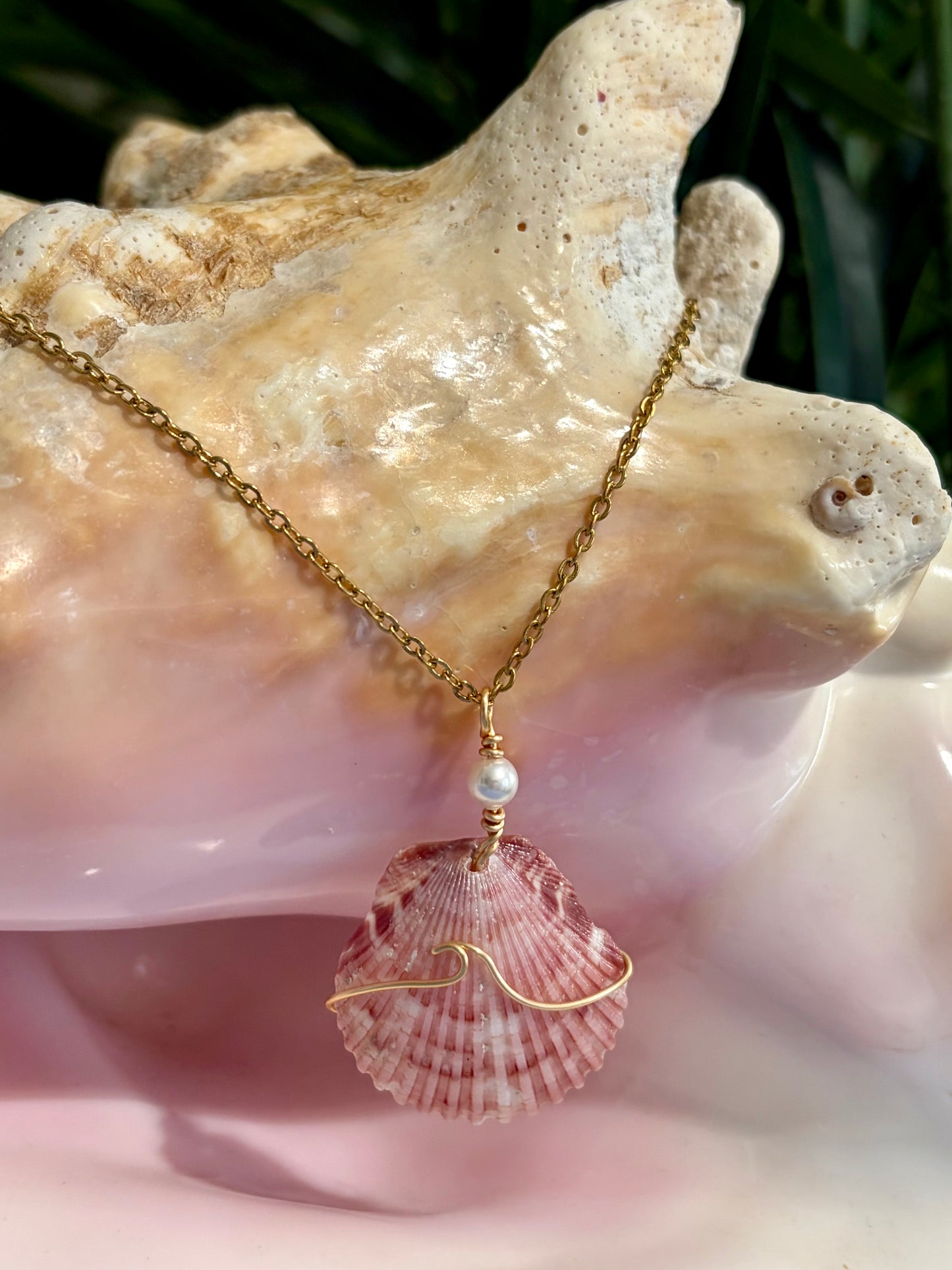 Calico Shell Necklace
