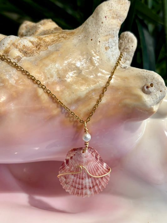Calico Shell Necklace