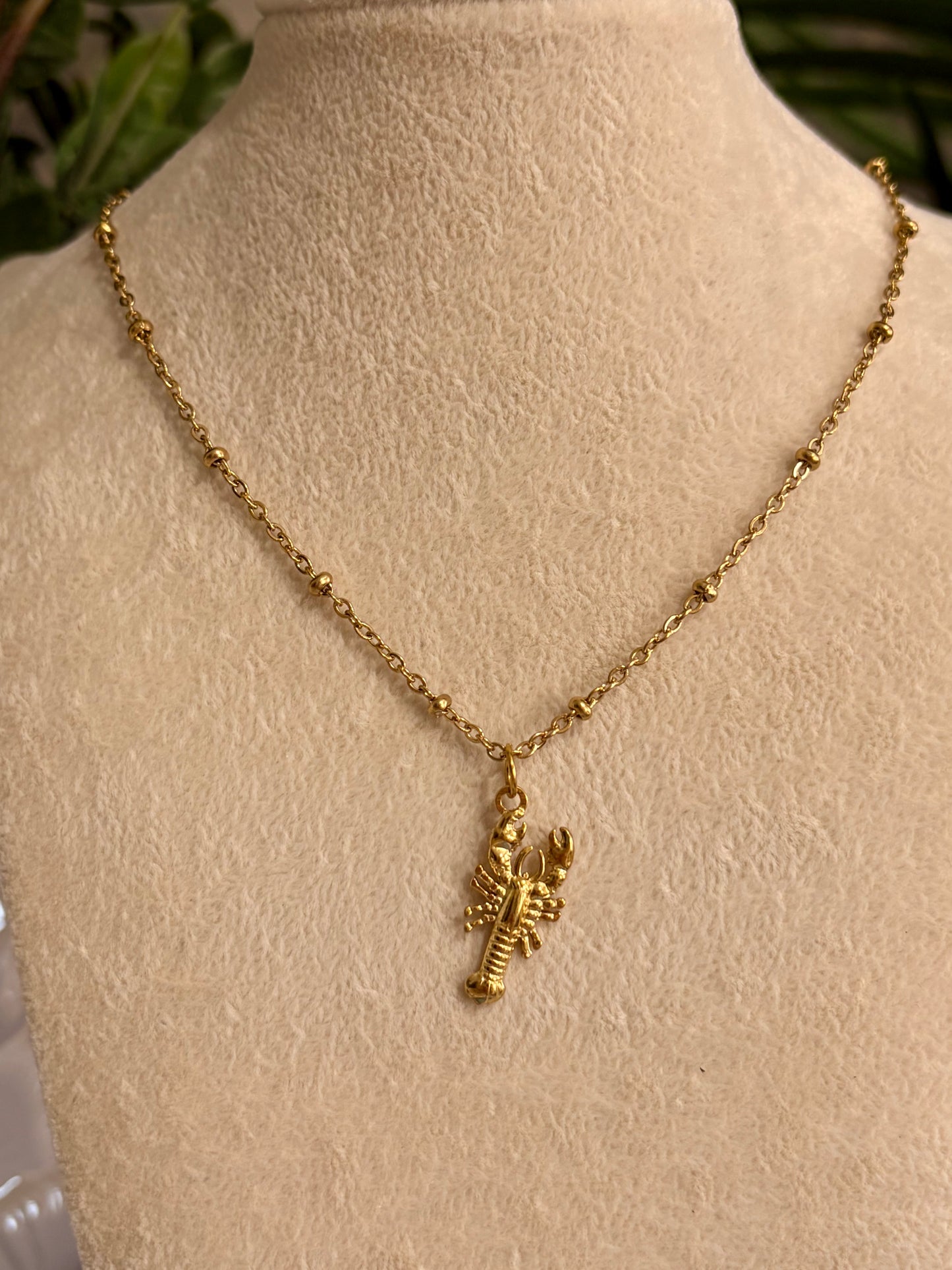 Lobster Pendant Necklace