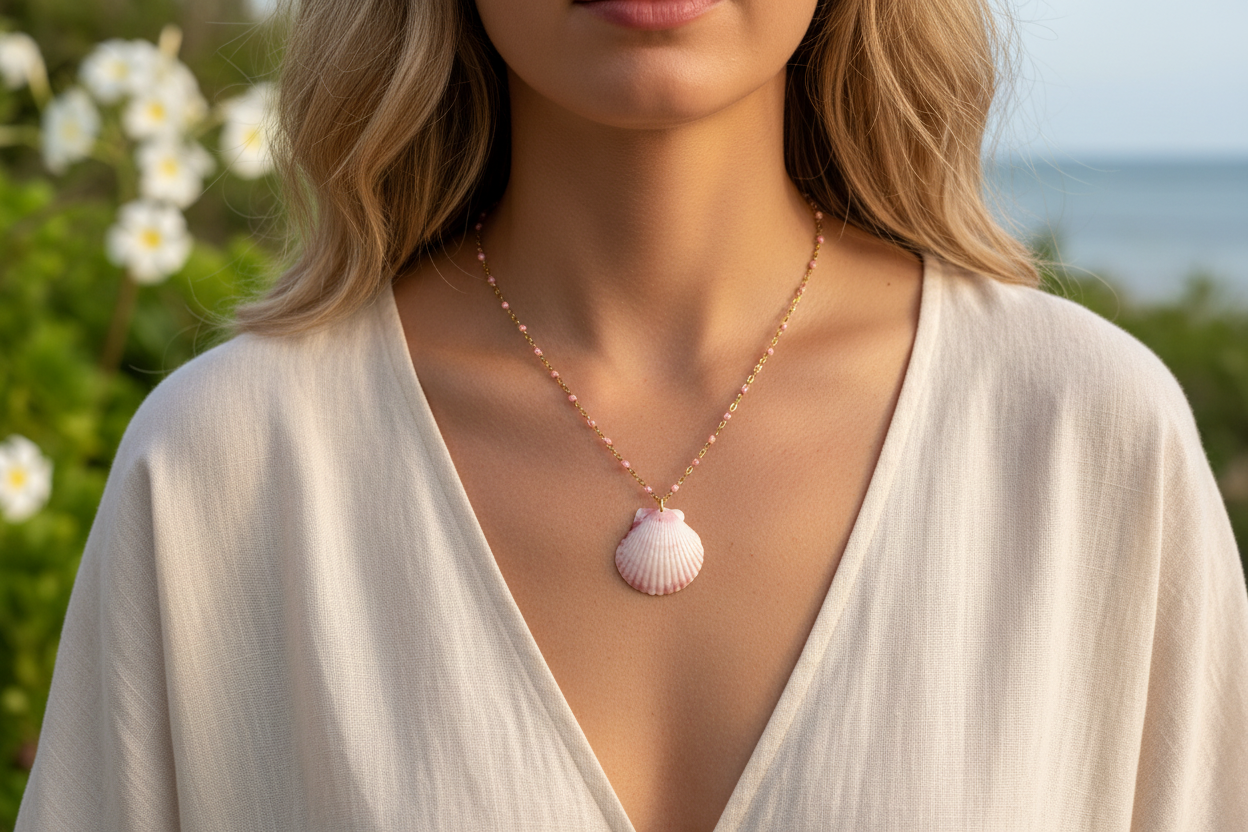 Calico Shell Necklace