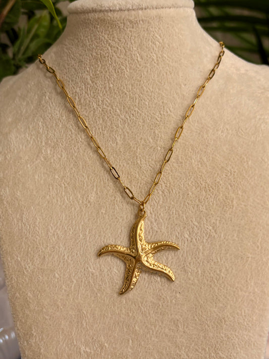 Large Starfish Pendant Necklace