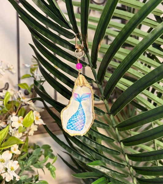 Mermaid Oyster Shell Bag Charm/Keychain
