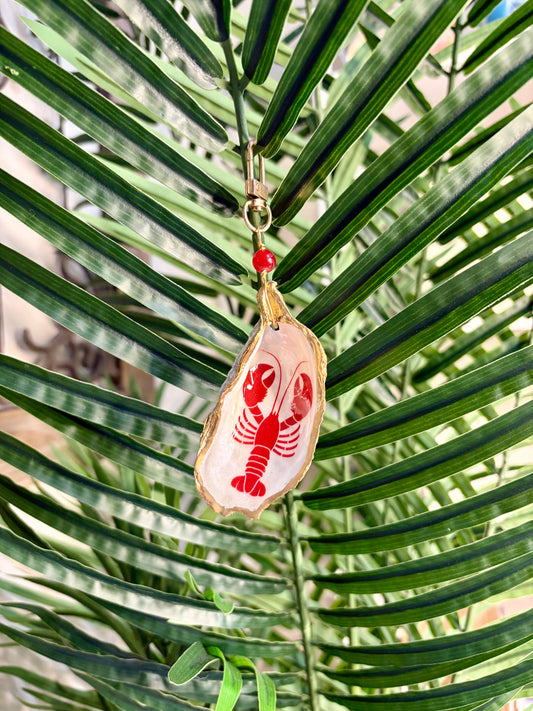 Lobster Oyster Shell Bag Charm/Keychain