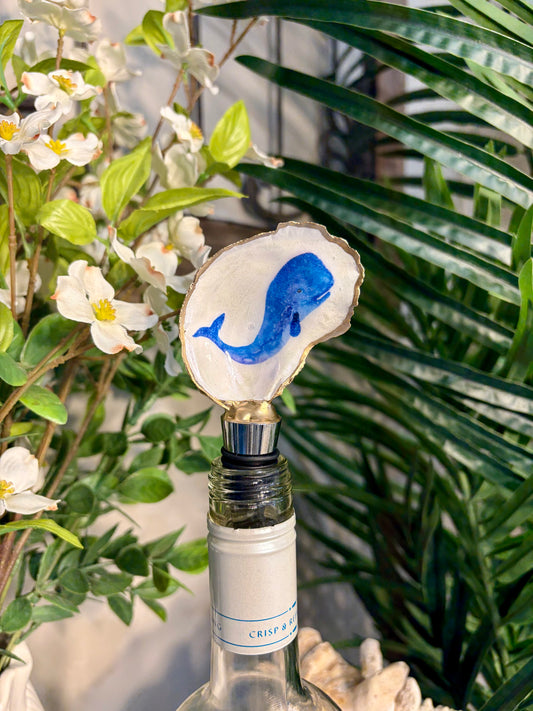 Whale Oyster Shell Wine Stopper