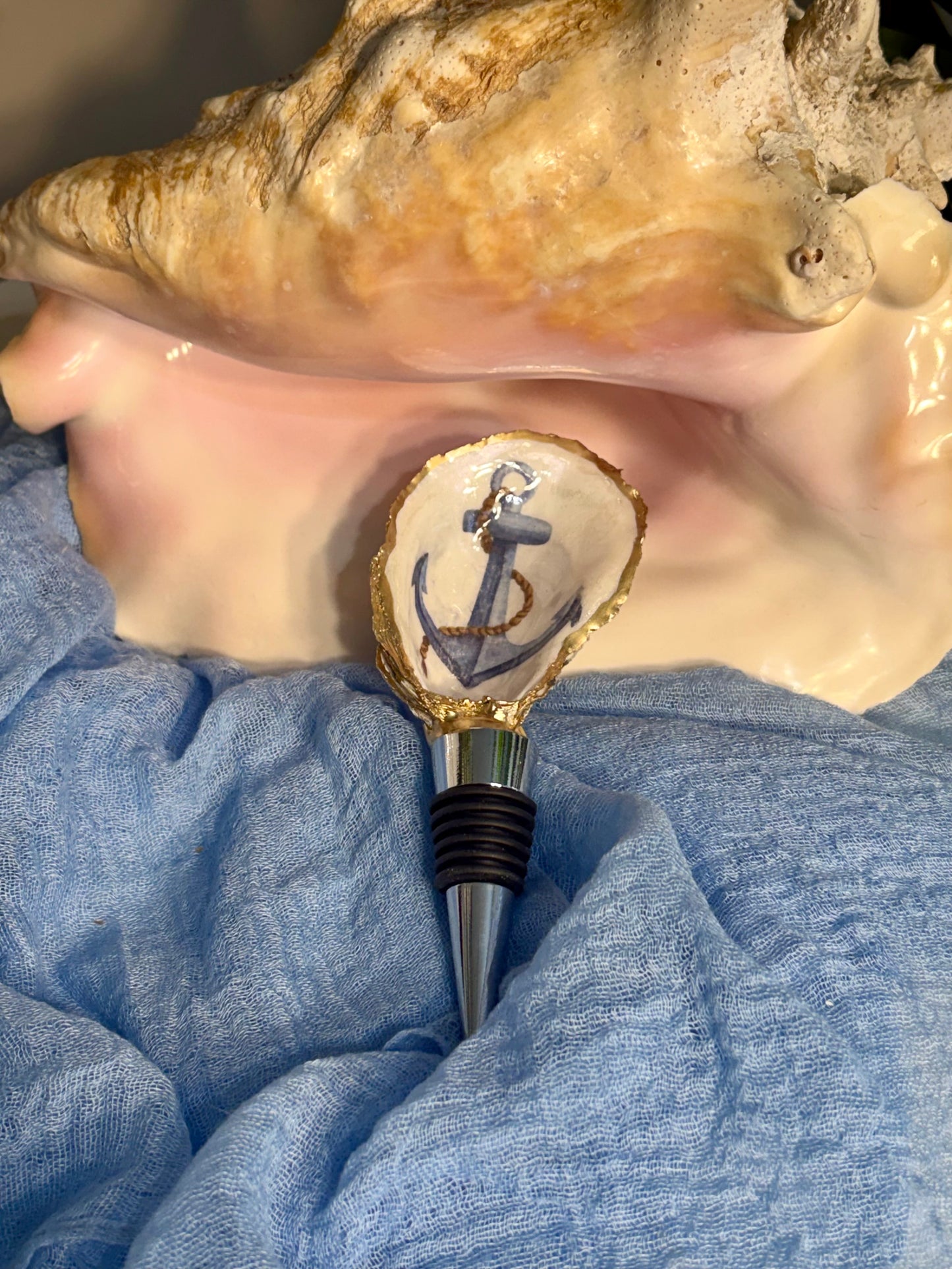 Anchor Oyster Shell Wine Stopper