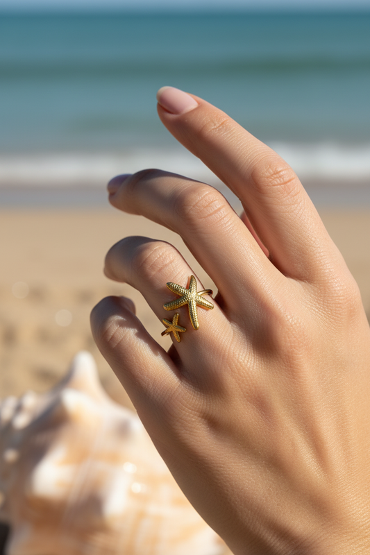 Double Starfish Ring