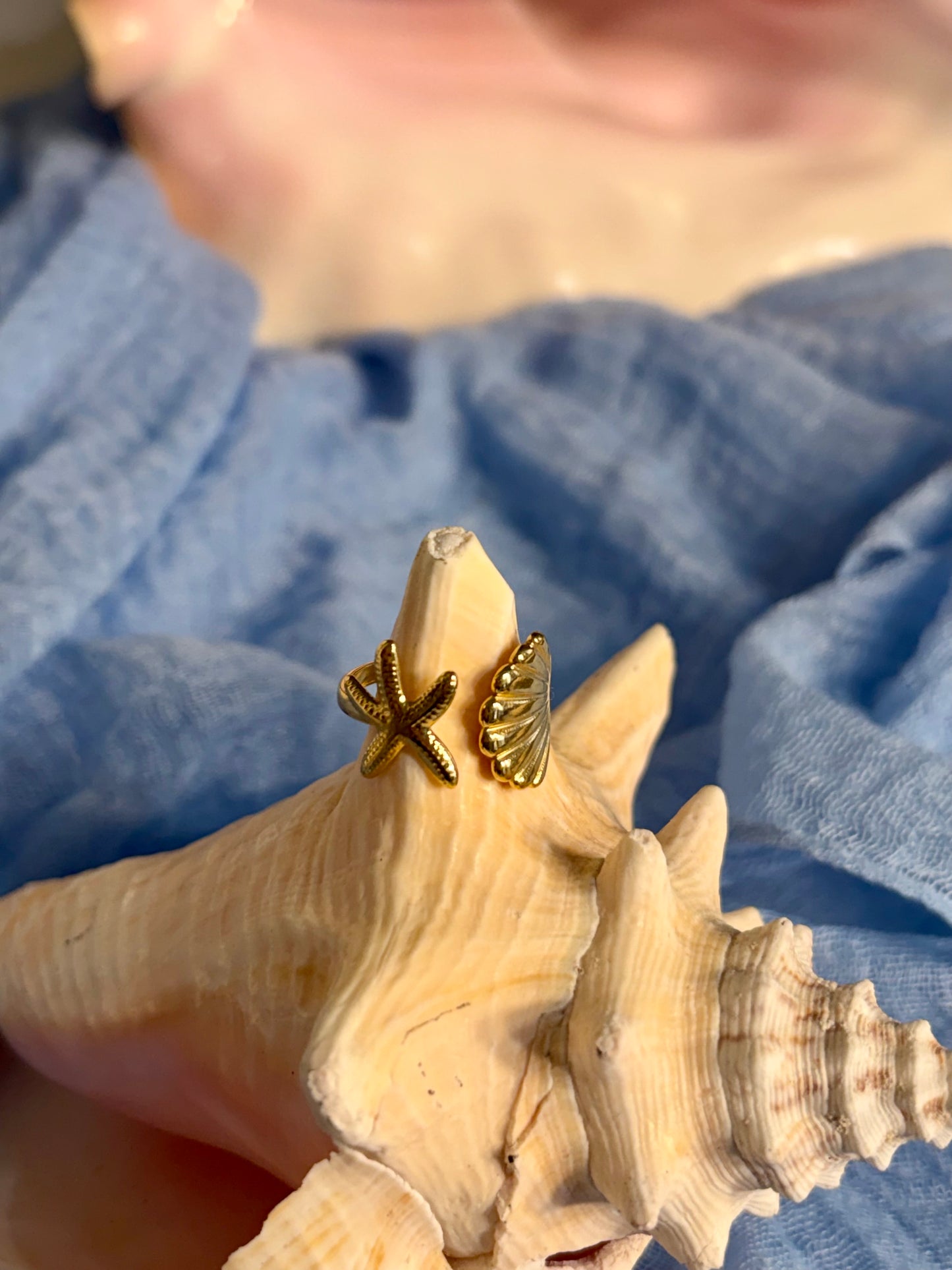 Shell and Starfish Ring