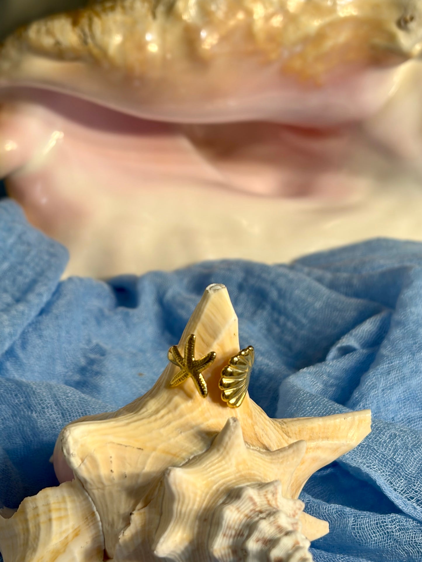 Shell and Starfish Ring