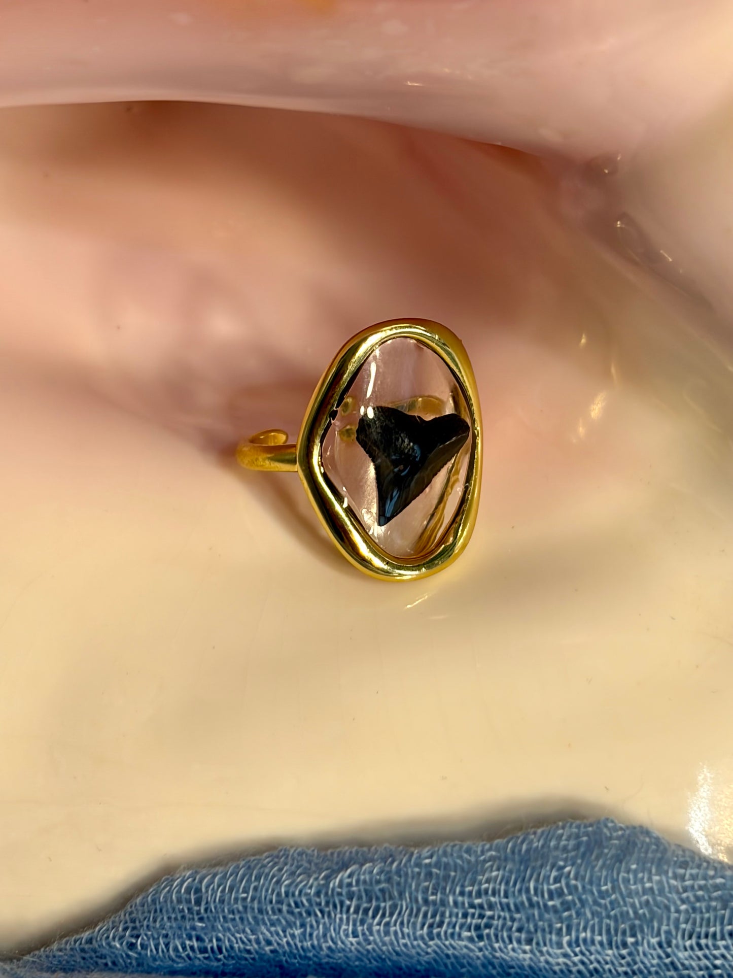 Shark Tooth Resin Ring