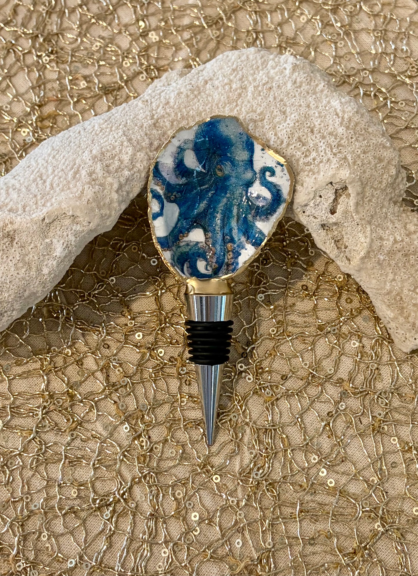 Oyster Shell Wine Stopper