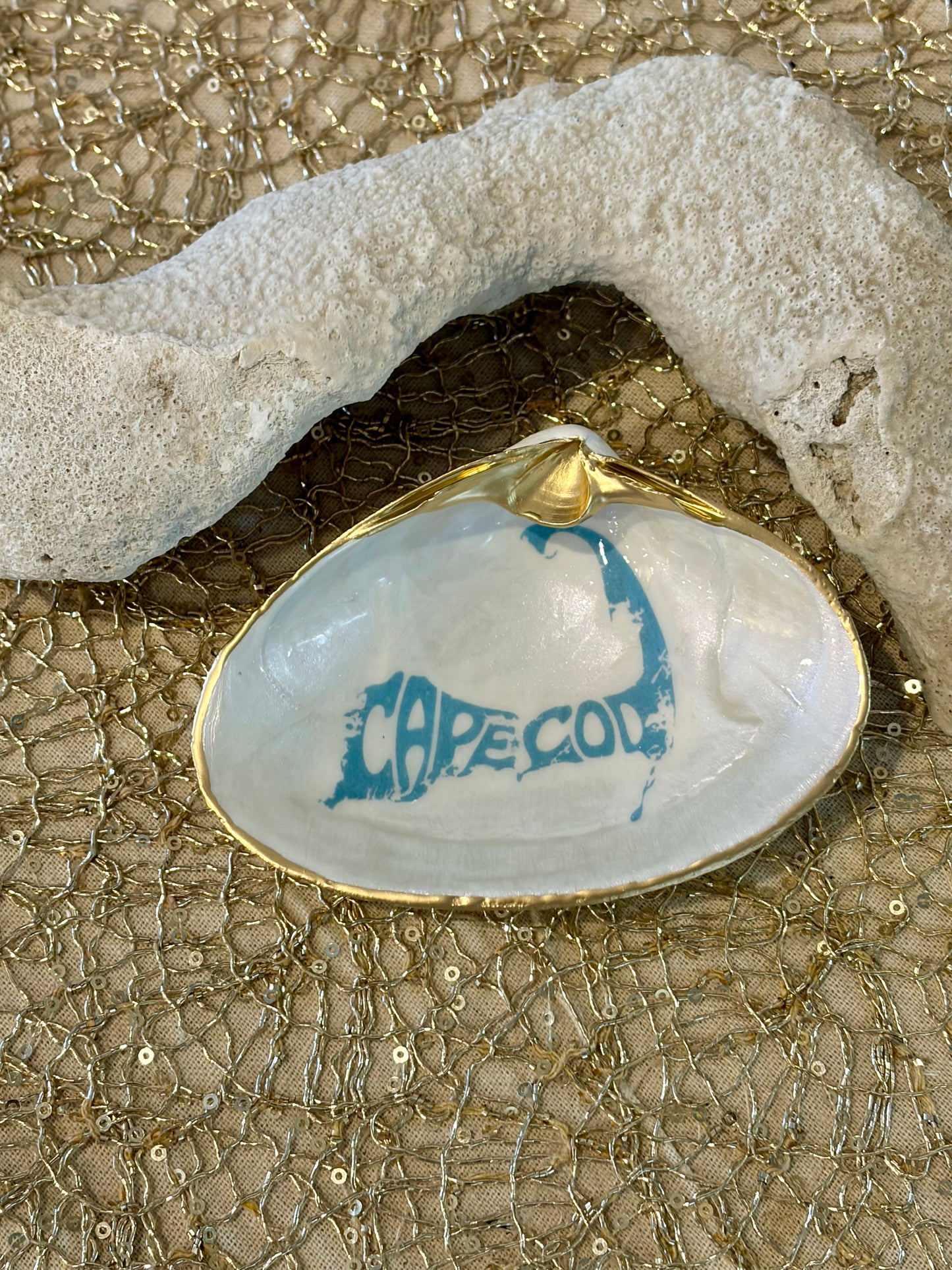 Cape Cod Clam Shell Trinket Dish