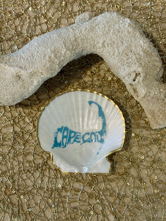 Cape Code Scallop Shell Trinket Dish