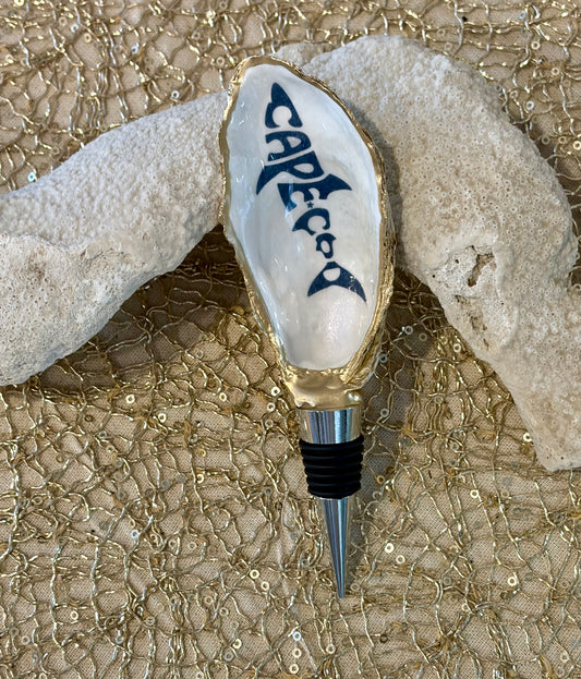 Cape Cod Shark Oyster Shell Wine Stopper
