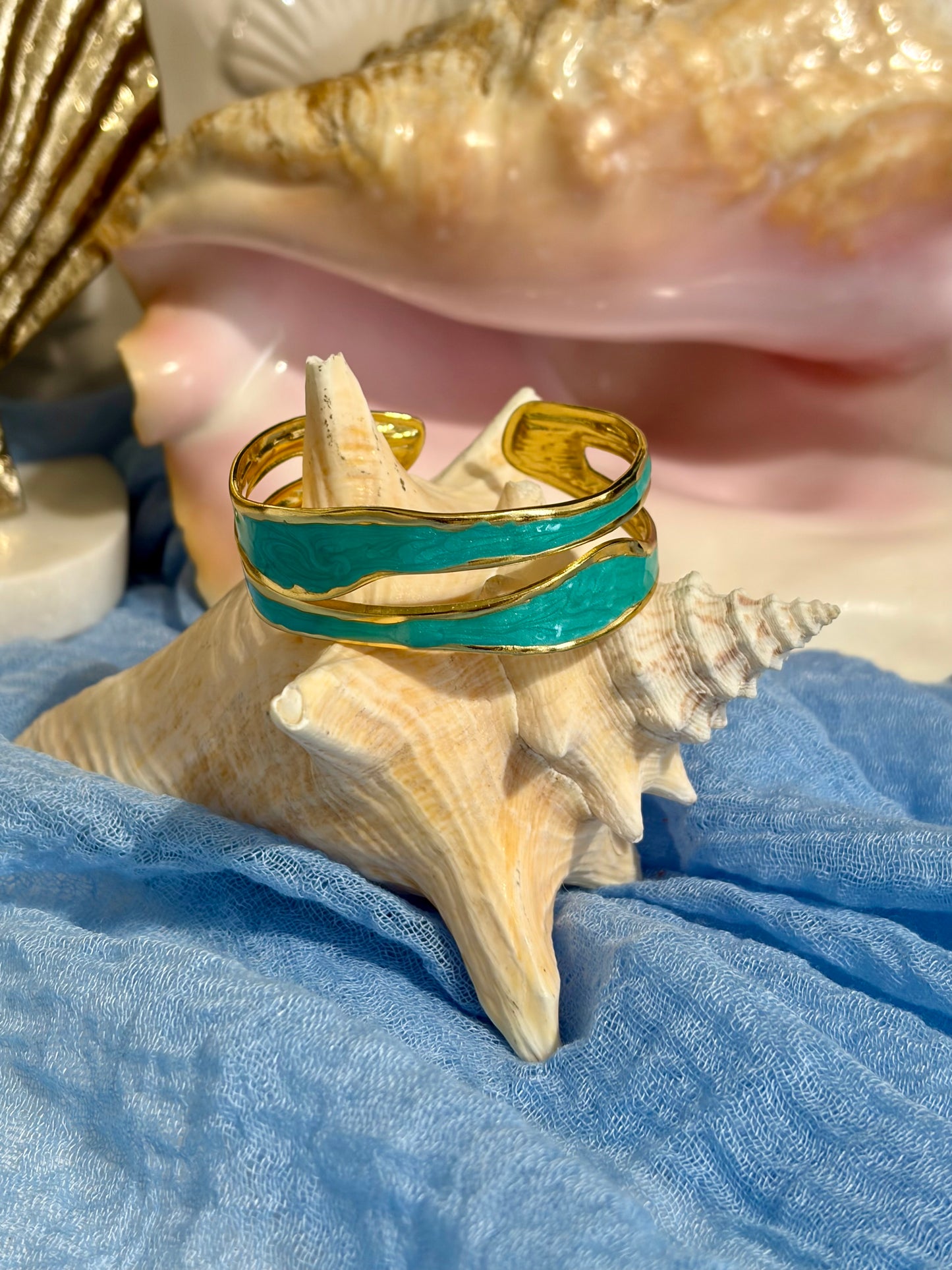 Blue Waves Cuff Bracelet