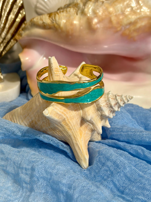 Blue Waves Cuff Bracelet