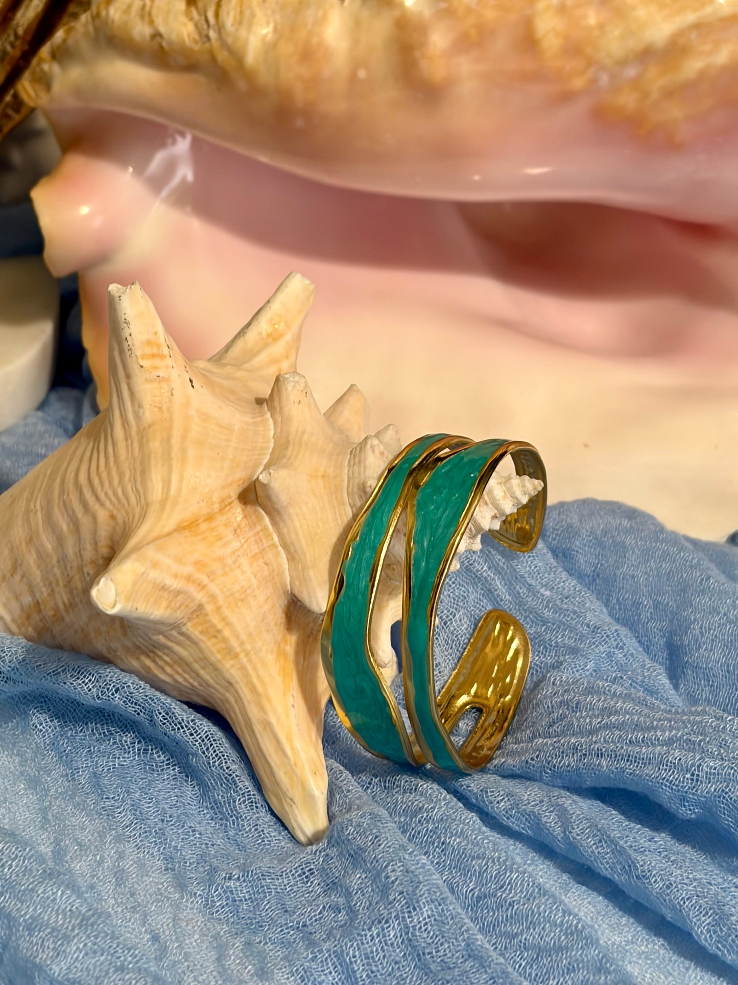 Blue Waves Cuff Bracelet