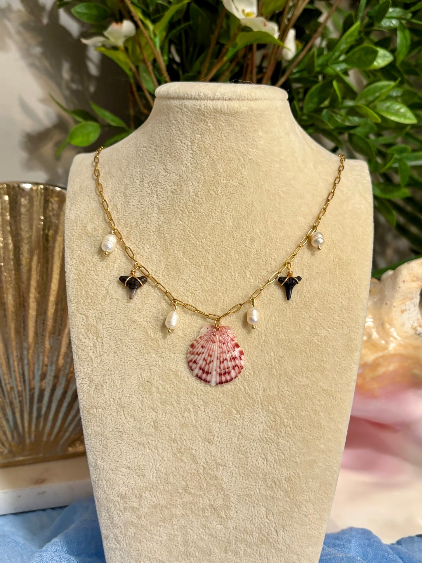 Shark tooth & Shell Necklace