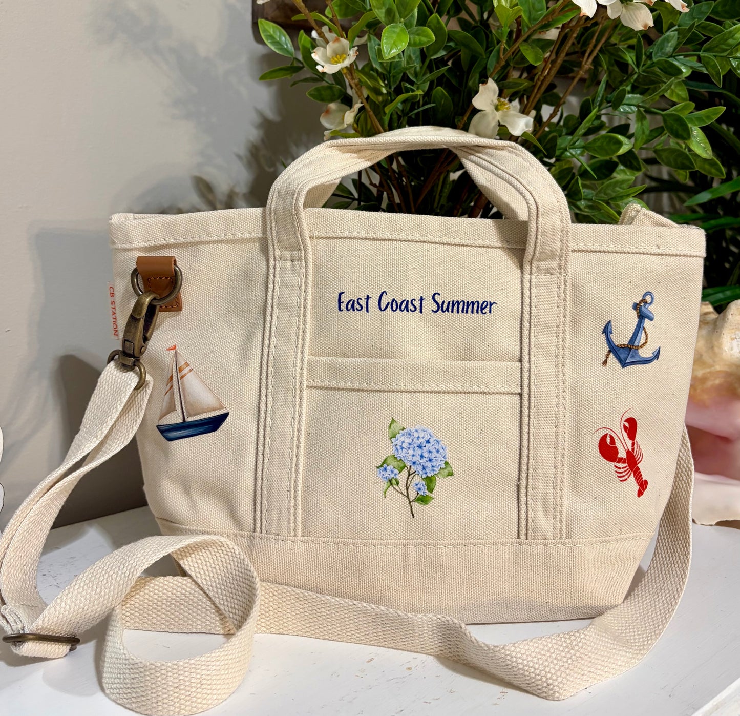 East Coast Summer Crossbody Mini Tote Bag