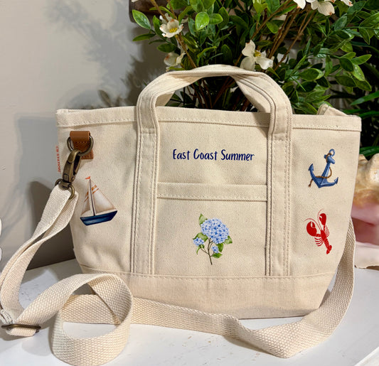 East Coast Summer Crossbody Tote Bag