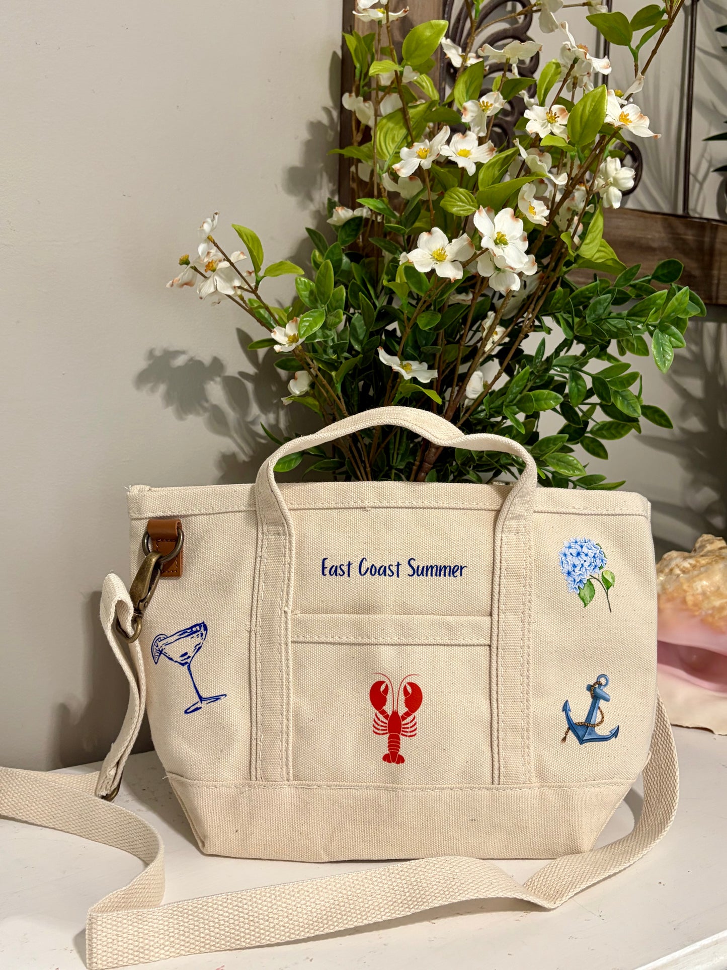East Coast Summer Crossbody Mini Tote Bag