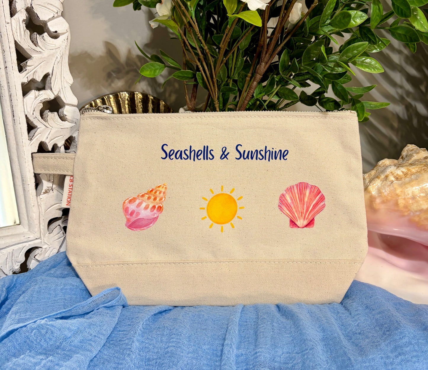 Seashells & Sunshine Zippered Pouch
