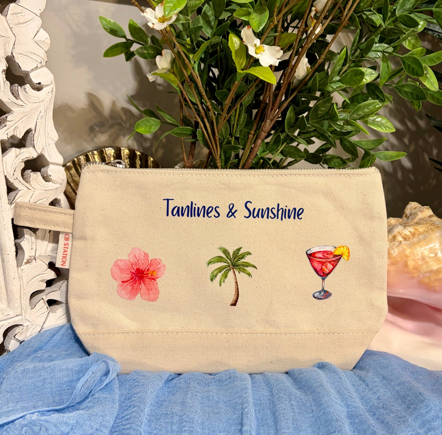 Tanlines & Sunshine Zippered Pouch
