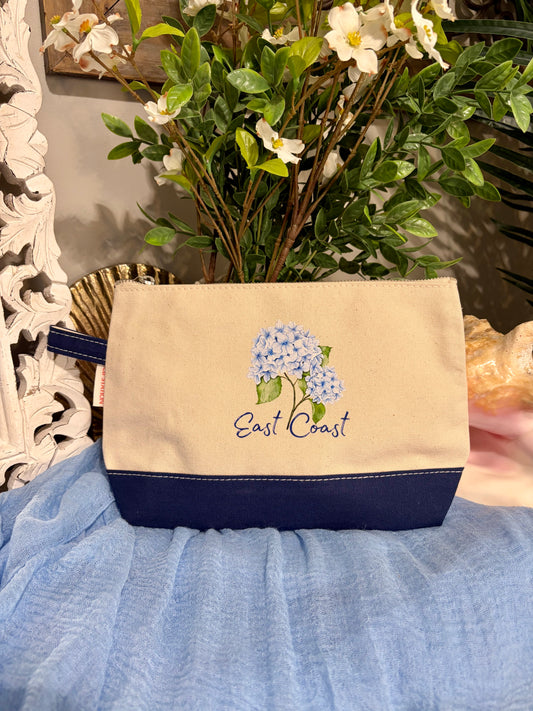 East Coast Hydrangea Zippered Pouch