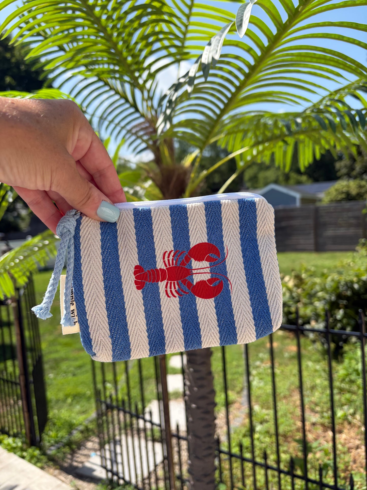 Blue Stripe Lobster Pouch