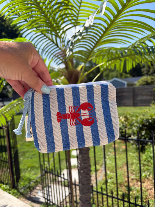 Blue Stripe Lobster Pouch