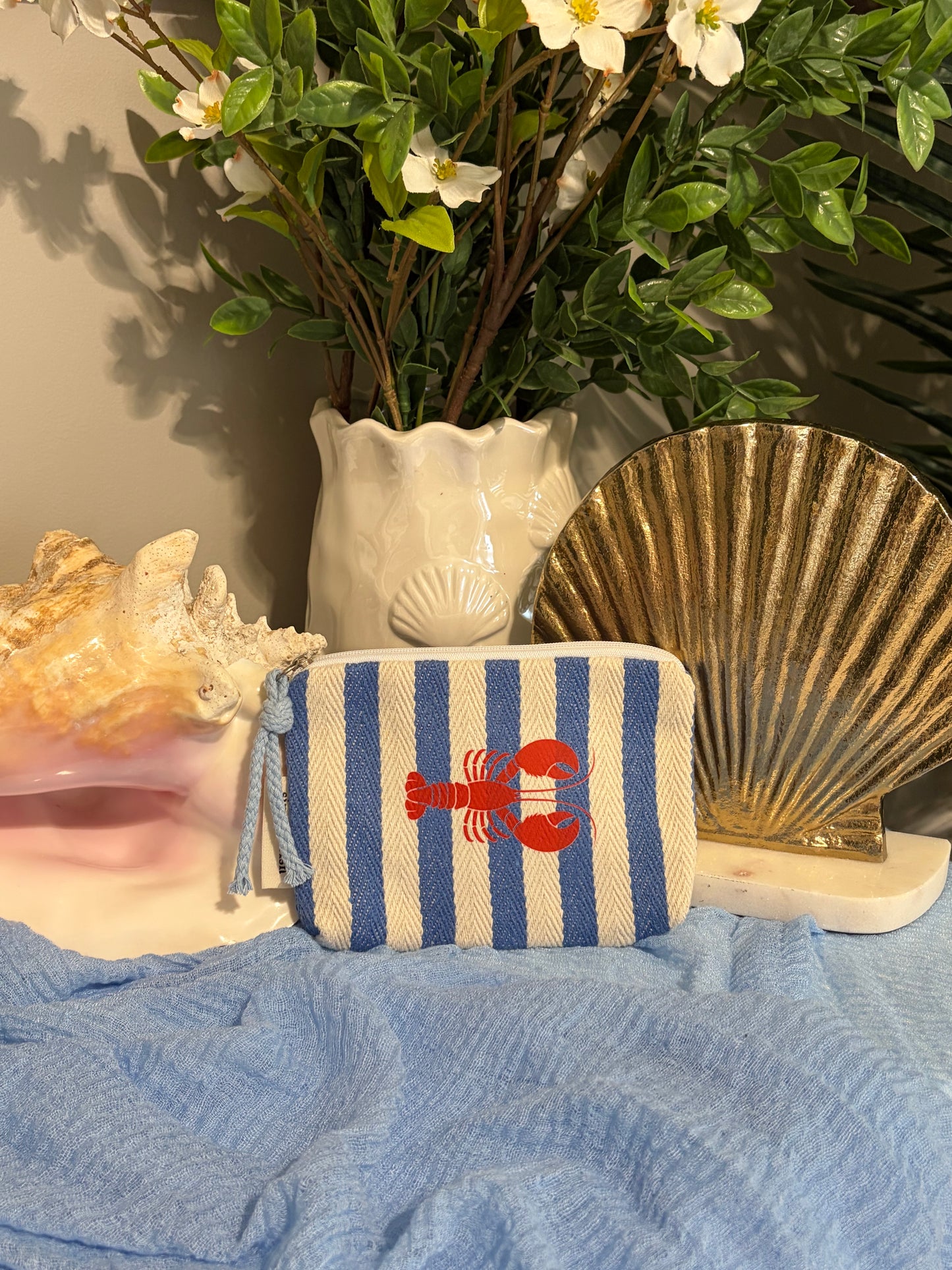 Blue Stripe Lobster Pouch