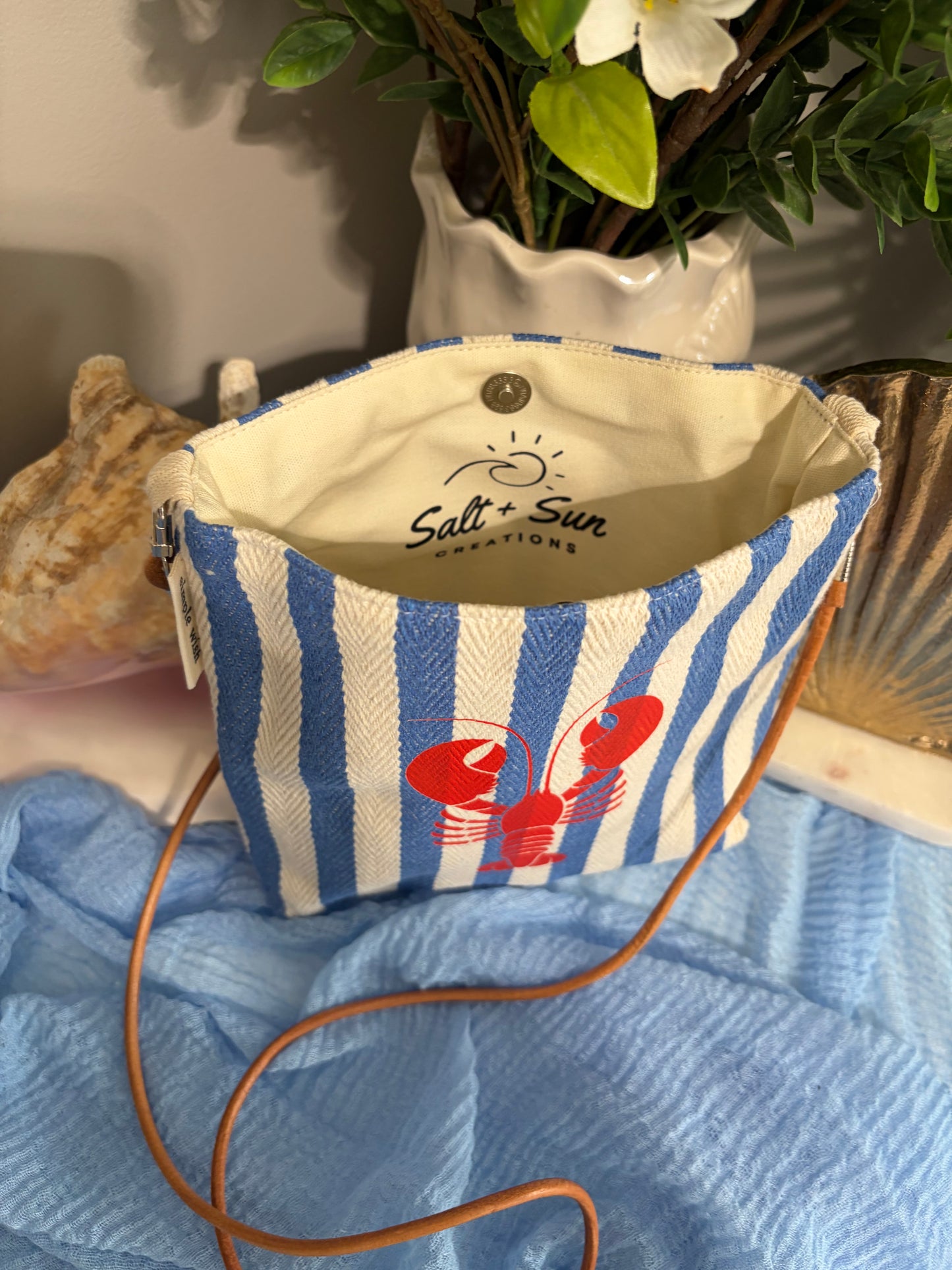 Blue Stripe Lobster Tote