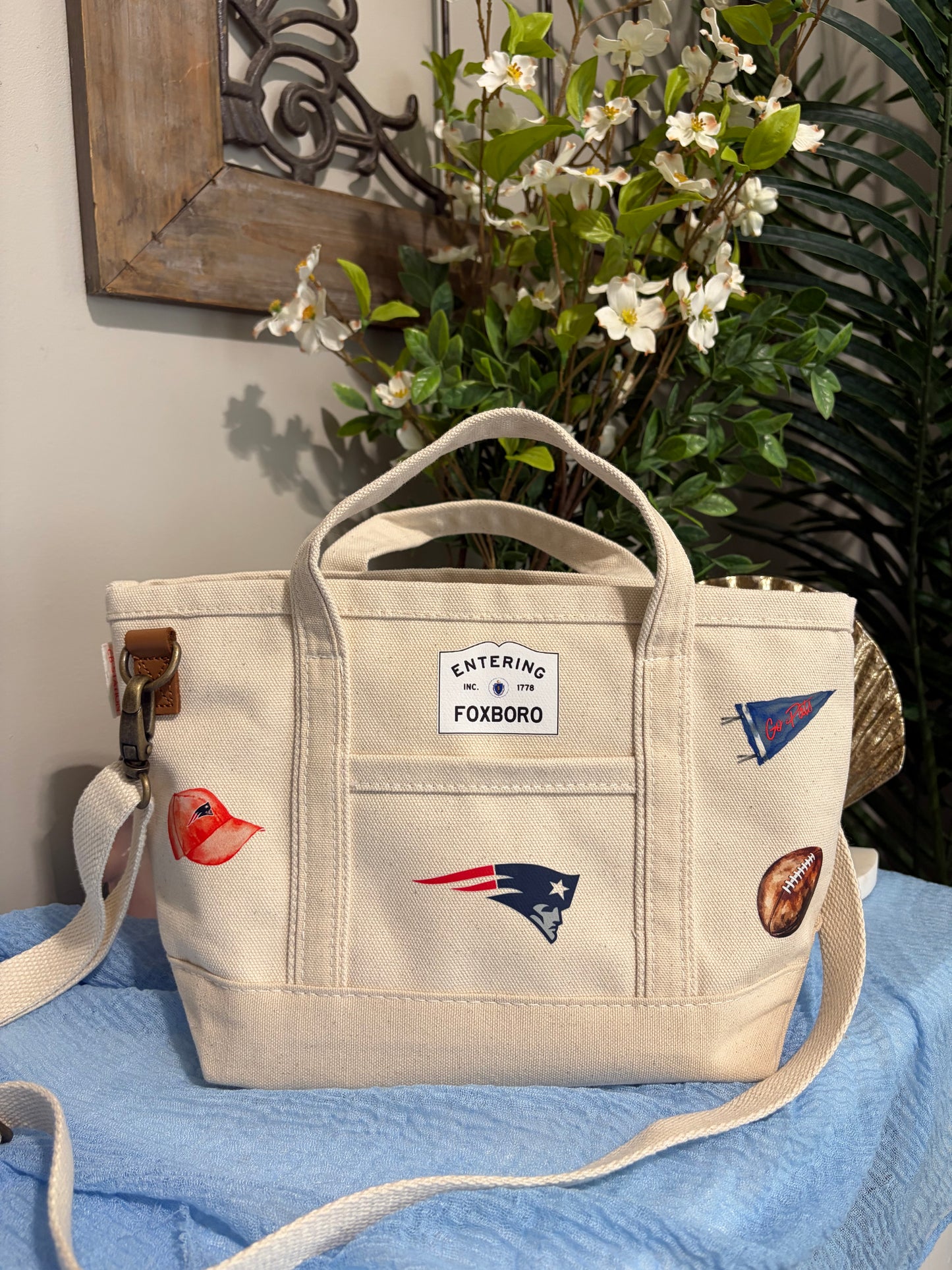 New England Patriots Crossbody Tote Bag