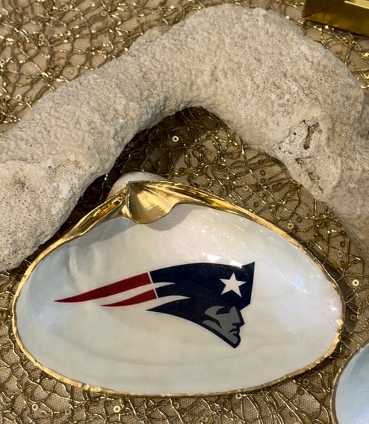 New England Patriots Clam Shell Trinket Dish