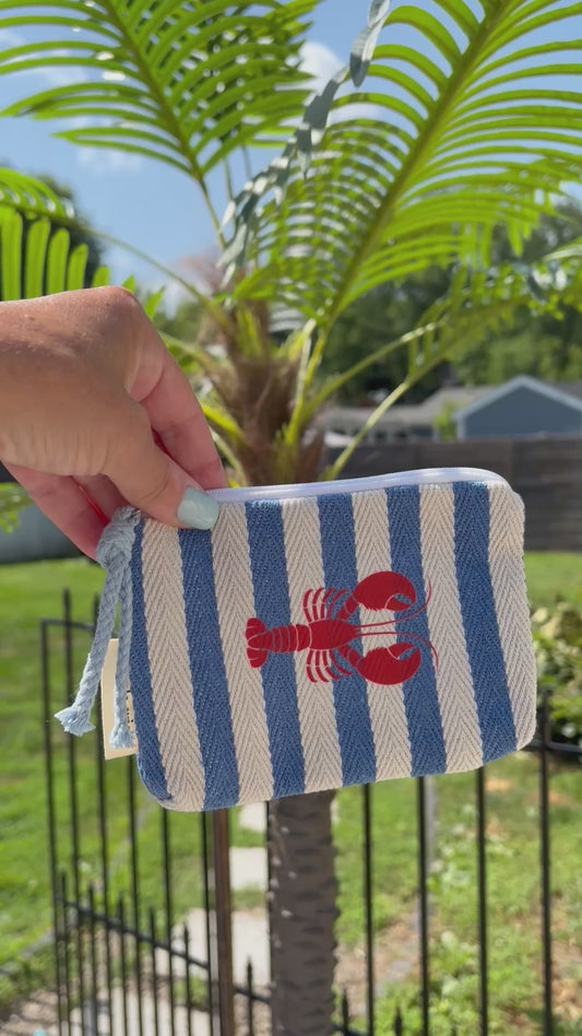 Blue Stripe Lobster Pouch