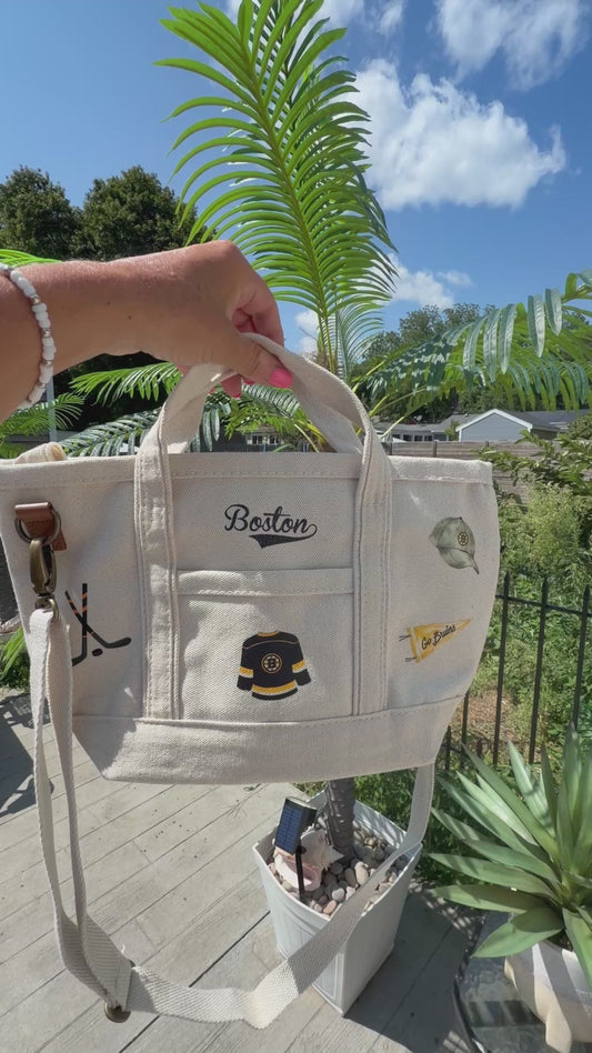 Boston Bruins Crossbody Tote Bag