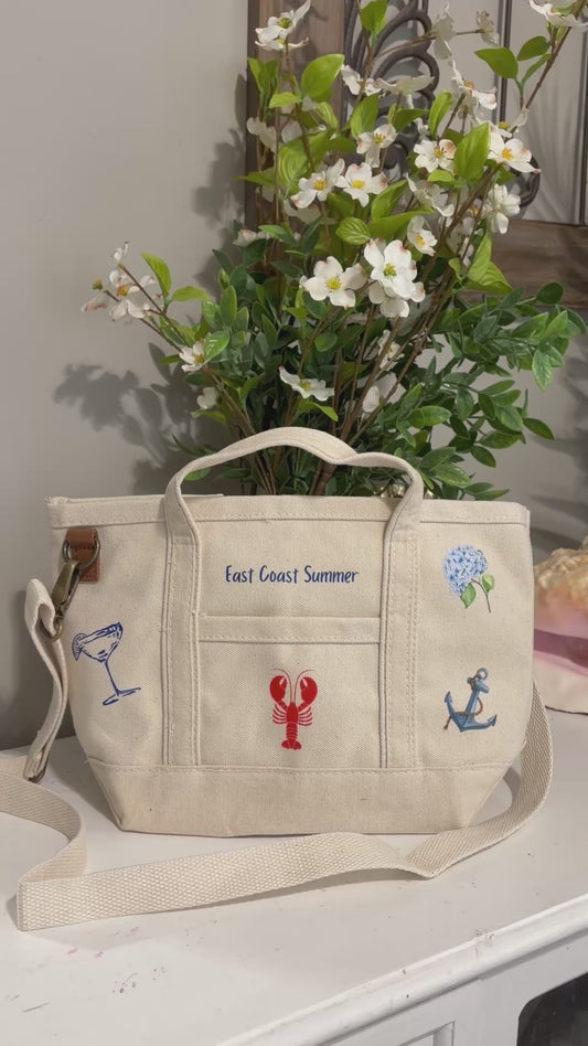 East Coast Summer Crossbody Tote Bag