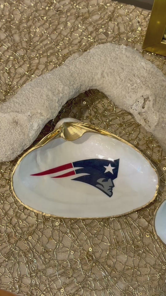 New England Patriots Clam Shell Trinket Dish